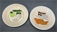 Two 11" Pie Recipe Pans