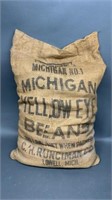 Michigan Yellow Eye Beans Burlap Bag