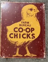 Farm Bureau Co-op Chicks Metal Sign