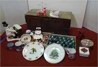 Wooden Trunk, Vintage Ornaments, and More
