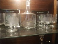 Etched Glass Decanter & Glasses, Books, and More