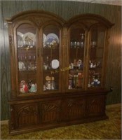Wooden Lighted Display Cabinet