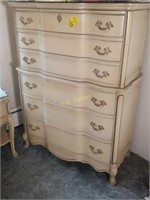 Bed, Chest of Drawers, and Nightstand