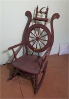 Colonial Revival Spinning Wheel Chair