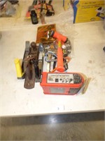 LOT OF TOOLS PLANES. HAMMER, ENGRAVER & POWER PACK