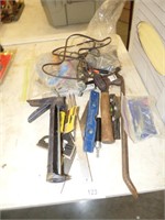 LOT OF TOOLS LEVEL, SQUARES AND MORE