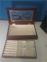 Nice wooden jewelry box with lift out tray