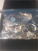 Bag of Estate Jewelry parts and pieces
