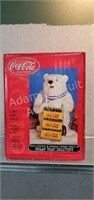 Coca-Cola polar bear delivery ceramic cookie jar,