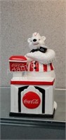 Coca-Cola polar bear beverage stand ceramic
