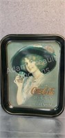 Vintage Coca-Cola tin serving tray, 10.75 X 13.25