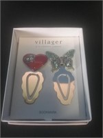 Liz Claiborne Villager bookmark Clips in gift box