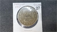 1957 Silver Mexico 1 Peso Coin by3027