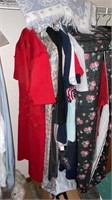 Closet of vintage clothes and more