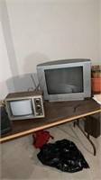 Folding table, tv and misc items