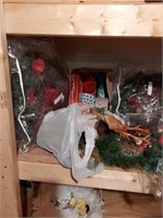 Collection of wreaths and tins