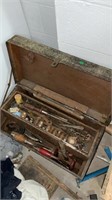 Wood chest full of tools