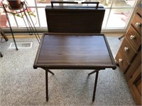 3 Wooden/Laminate TV Trays with Stand