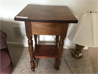 Wooden Turned Leg Side Table