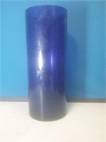 Cobalt round glass vase 12 in tall