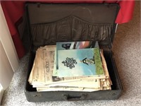 Vintage Suitcase & Extensive Collection Newspapers