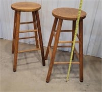 2x$ - 2 Tall oak stools