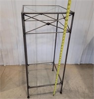Iron and glass plant stand