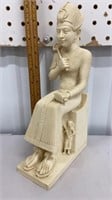 Alabaster female pharaoh sculpture by A.