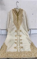 Gold embroidered kaftan - a little staining