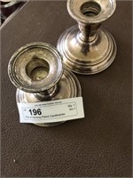 Pair of Sterling Plated Candlesticks