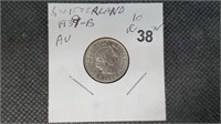 1939b Switzerland 10 Rappen Coin by3038
