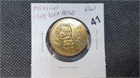 1989 Mexico 100 Pesos Coin by3041