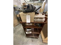 Wooden Storage Shelf With Contents