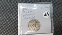 1911 Turkey Ottoman Empore 10 Para Coin by3044