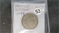 1984 Mexico 50 Pesos Coin by3053