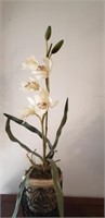 Artificial Orchid in Composite/Metal Planter
