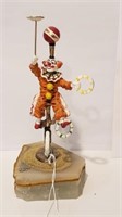 Ron Lee Clown on Unicycle Mounted on Base