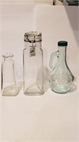 3 Pc. Glass Bottles