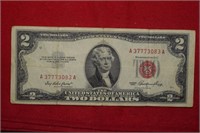 1953 $2 U.S. Note   Red Seal   Priest / Humphrey