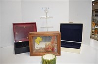 Two Jewelry Boxes, Earring Tree, Butterfly Shadow