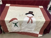 Snowman Wall Hanging or Lap Quilt