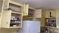 Contents of Upper Cabinets Left Side of kitchen >