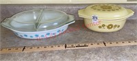 2 Pyrex Covered Casserole Dishes