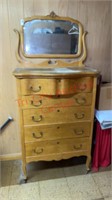 Antique 5 Drawer Chest of Drawers Dresser *