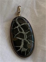 Sterling Silver & Polished Stone Pendant