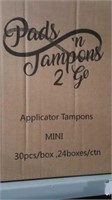case of 24 boxes mini Tampons 30/box