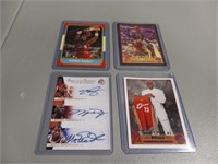 Lot of 4 Collectible Basketball Cards