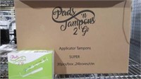 case of 24 boxes Super absorbency tampons 30/box