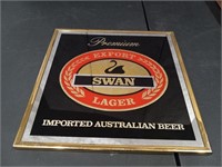 Swan Export Lager 13x13 Mirror Sign