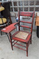 Red Painted Student Chair